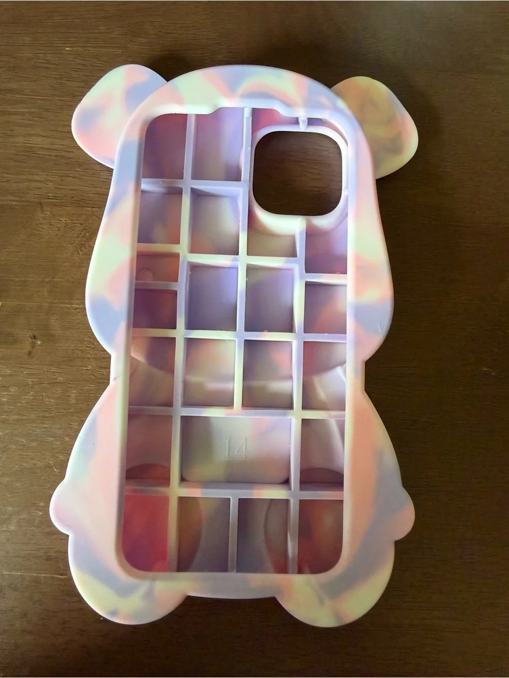 Kawaii Bear Silicone iPhone Case - Pastel Rainbow
